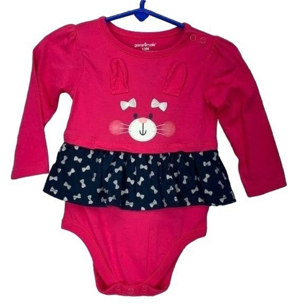 Garanimals Girls Pink Bunny Size 12 Months Two Piece Outfit